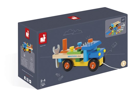 Janod camion en bois kit de construction jouet éducatif-2