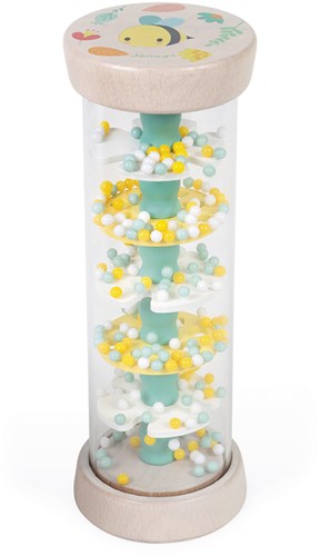 Janod Pure - Bâton de pluie jouet musical en bois pour bébés et tout-petits