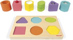 Janod puzzle en bois formes - jouet sensoriel pour enfants