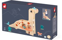 Janod garage dinosaure en bois - jouet pour fans de dinosaures - bois FSC-2
