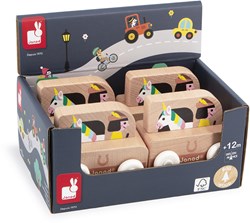 Janod bus licorne en bois - jouet fantastique pour enfants