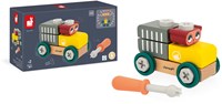 Janod Brico'Kids - Chariot de construction en bois avec ours et blocs - Jouet éducatif-2