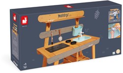 Janod cuisine extérieure en bois - Muddy Lab - jouet d'extérieur FSC bois