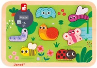 Janod Holzpuzzle - Gartentiere - Lernspielzeug ab 18 Monaten-3