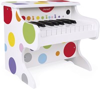Janod Confetti - Clavier électronique en bois pour enfants - 18 touches - Jouet musical