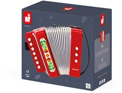 Janod accordéon jouet - Gioia - rouge - instrument de musique pour enfants
