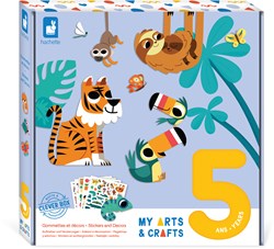 Janod Atelier - Set créatif autocollants - Kit créatif dès 5 ans