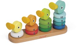 Janod jeu d'empilage en bois - jouet éducatif famille de canards