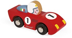 Janod voiture de course en bois - Story Racing Speed - rouge ou bleu - voiture jouet
