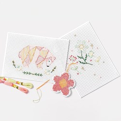 Borduurkarton kreatives Stickkarton Multicolor 40 Blatt 17,5x24,5cm