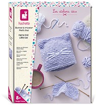 Janod Strickset Spielzeug - Katzenmütze Kreatives DIY Stricken
