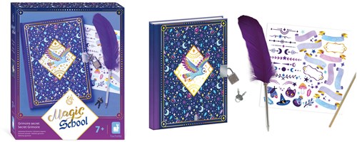 Janod Atelier - École de magie - Carnet secret avec cadenas et stylo-2