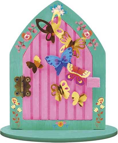 Janod Magic Fairies - Kit créatif porte de fée en bois à décorer-2