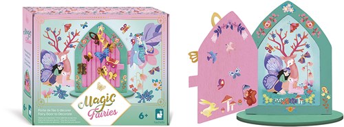 Janod Magic Fairies - Kit créatif porte de fée en bois à décorer-3