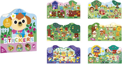Janod cahier de stickers - gommettes jardin dès 18 mois-3
