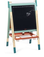 Janod tableau - ardoise en bois réglable avec accessoires pour enfants-2