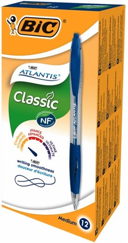 BIC 12 Bic Atlantis Classic blauw schrijvend
