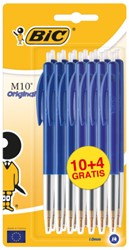 Stylos BIC 10+4 Bic M10 sur blister bleu