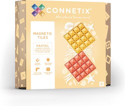 Connetix Pastel Lemon & Peach Base Plate 2 pc
