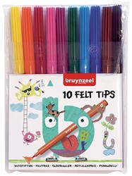 Bruynzeel Filzstifte Set 10 Farben für Kinder und Erwachsene