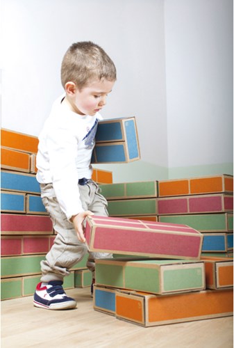 Carton building bricks large set of 20-3