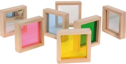 Eduplay ensemble de blocs jouets - blocs colorés et miroirs 7 pièces