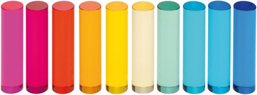 Eduplay Acryl Spielzylinder Set 10 Stück - Lernspielzeug für Kinder