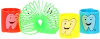 Duckiez Slinky Spielzeug Zahn - bunte Mini-Feder für Kinder