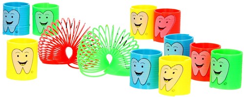 Duckiez Slinky Spielzeug Zahn - bunte Mini-Feder für Kinder-2