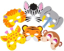 Dierenmasker jungledieren Schaumstoff Tiermaske Kinder Karneval Party