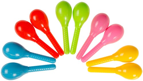 Mini maracas jouet coloré 2 pièces instrument de musique plastique-2