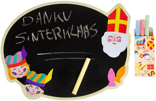 Krijtbordje Sinterklaas ardoise avec craies - jouet festif-3