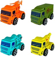 Duckiez Baufahrzeug Spielzeug Pull-Back Truck Kunststoff bunt-2