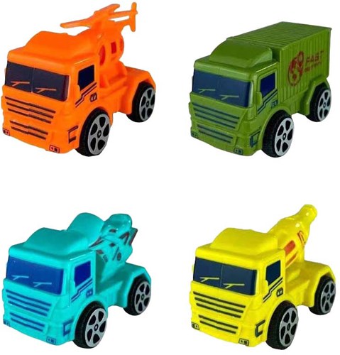 Duckiez Baufahrzeug Spielzeug Pull-Back Truck Kunststoff bunt-2
