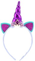 Einhorndiadem lila Haaraccessoire für Kinder Fantasie-2