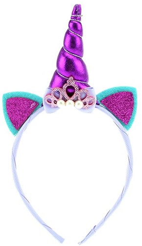Einhorndiadem lila Haaraccessoire für Kinder Fantasie-2
