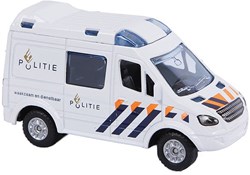 Die cast Polizeiauto Spielzeugfahrzeug Pull-back 8 cm blau Metall