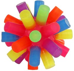 Balle rebondissante Pogo avec lumière - Jouet balle 7,8cm effet LED