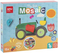 APLI Kids APLI – Mein erstes Holzmosaik (5 Karten, 15 Holzformen