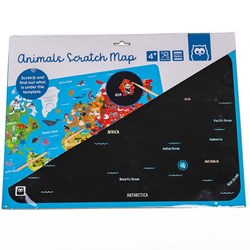 EurekaKids carte du monde jouet éducatif scratch map multicolore