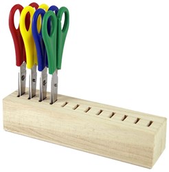 Scharenhalter Holz Organizer für 12 Scheren braun Aufbewahrung