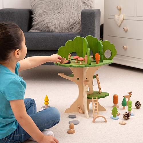 TickiT Holz Baumhaus Spielzeug - fantasievolles Spielhaus Tiere-3