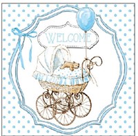Ambiente Servietten Baby Blau - FSC Papier - 25cm - 20 Stück