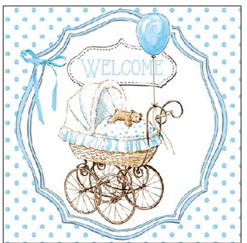 Ambiente Servietten Baby Blau - FSC Papier - 25cm - 20 Stück