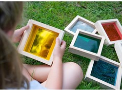 TickiT jouet sensoriel carrés en bois - jeu éducatif enfants