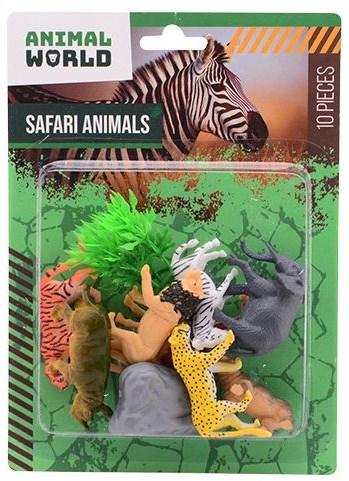 Johntoy Wildtiere Spielset - Animal World Spielzeugset 10-teilig-3