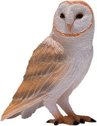Mojo Wildlife Schleiereule - realistische Spielzeug-Eule für Kinder
