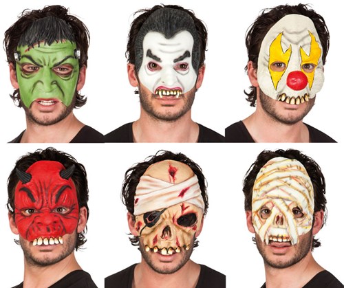 Halloween-Halbmaske aus Latex 97500