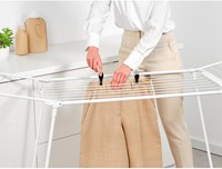 Brabantia étendoir HangOn Too 18 mètres blanc séchoir pliable-3