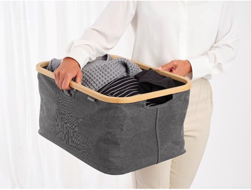 Brabantia panier à linge pliable 40L - panier à linge Pepper Black-3
